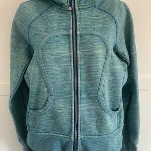 Lululemon Athletica Scuba-Blue and Green Hoodie-Thumb Holes